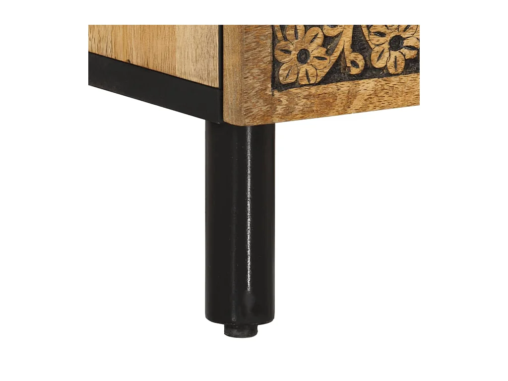 Garden Furniture -  Meuble TV 100x33x46 cm bois massif de manguier