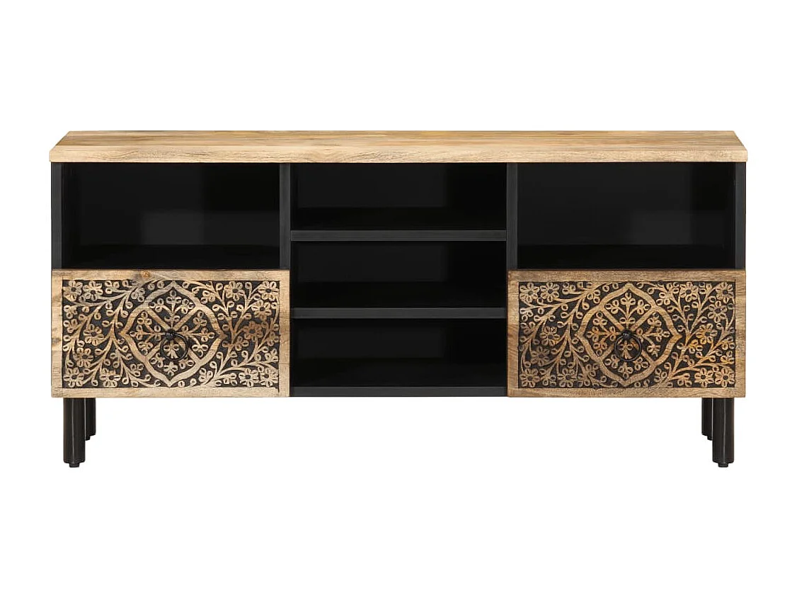 Garden Furniture -  Meuble TV 100x33x46 cm bois massif de manguier