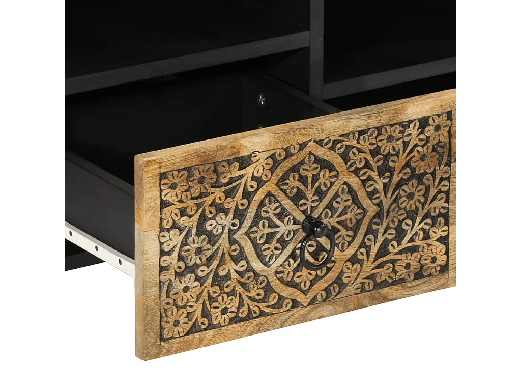 Garden Furniture -  Meuble TV 100x33x46 cm bois massif de manguier