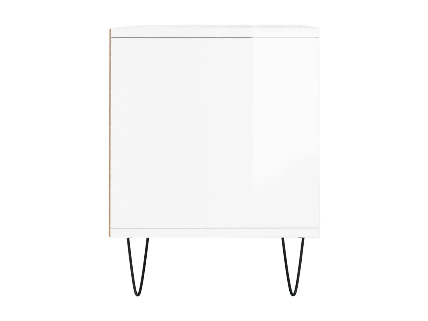 Xirin  Meuble TV blanc brillant 100x34,5x44,5 cm bois d'ingénierie