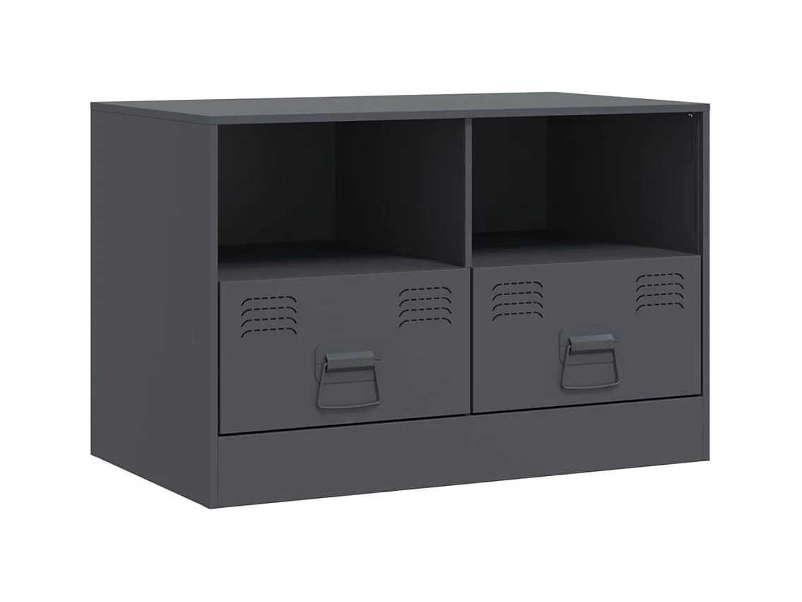 Amelie  Meuble TV anthracite 67x39x44 cm acier