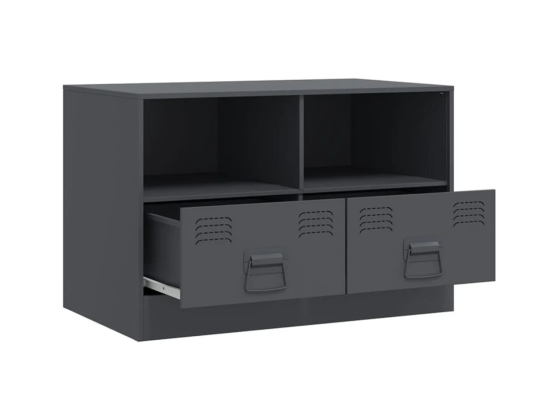 Amelie  Meuble TV anthracite 67x39x44 cm acier