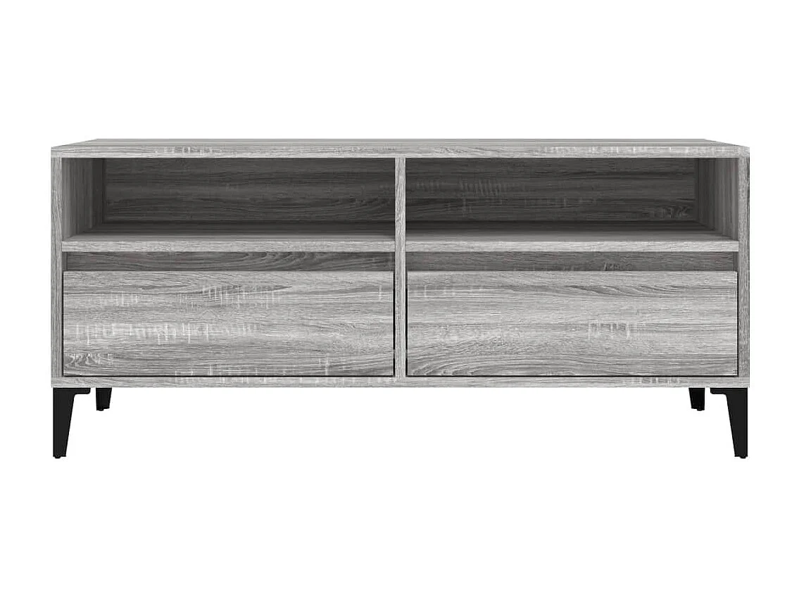 Simon-Pierre  Mueble de TV madera contrachapada gris Sonoma 100x34,5x44,5 cm