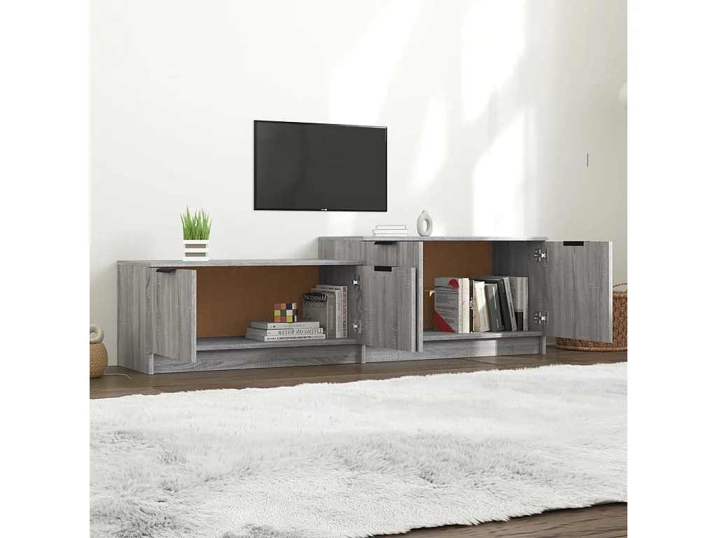 Nail  Meuble TV Sonoma gris 158,5x36x45 cm Bois d'ingénierie