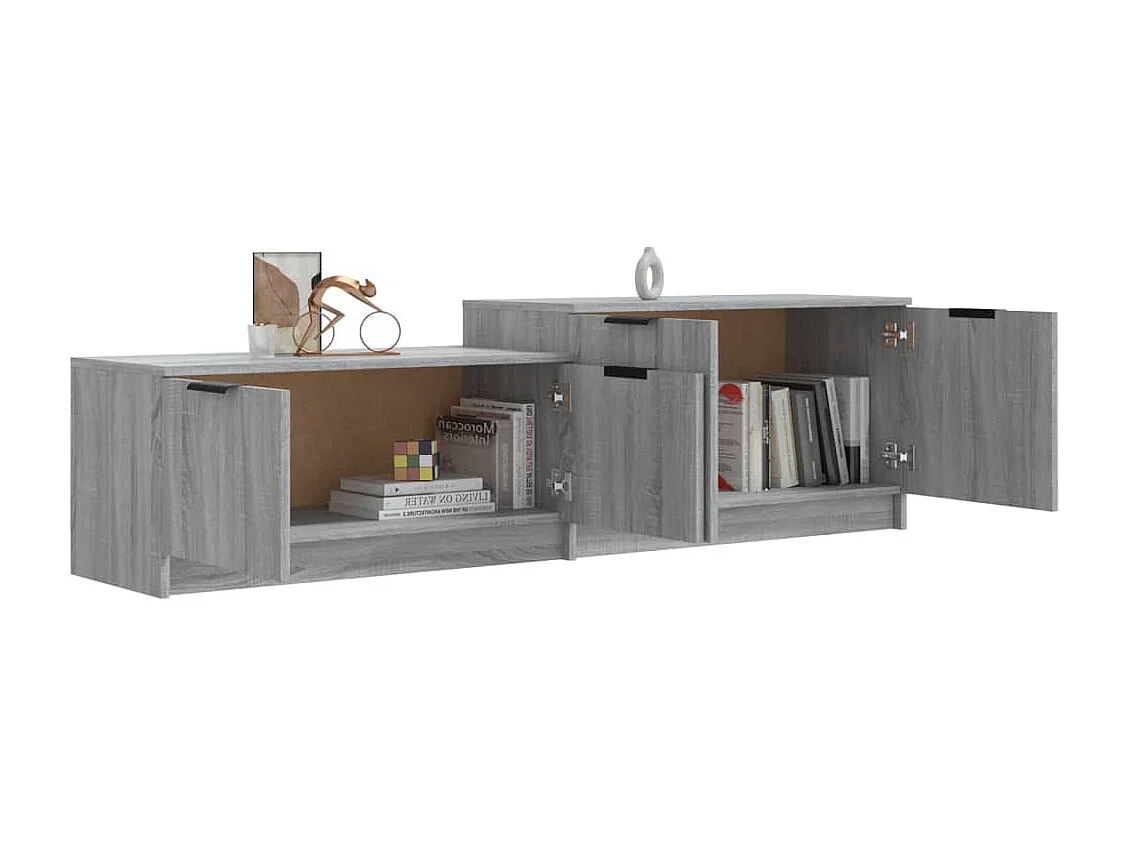 Nail  Meuble TV Sonoma gris 158,5x36x45 cm Bois d'ingénierie
