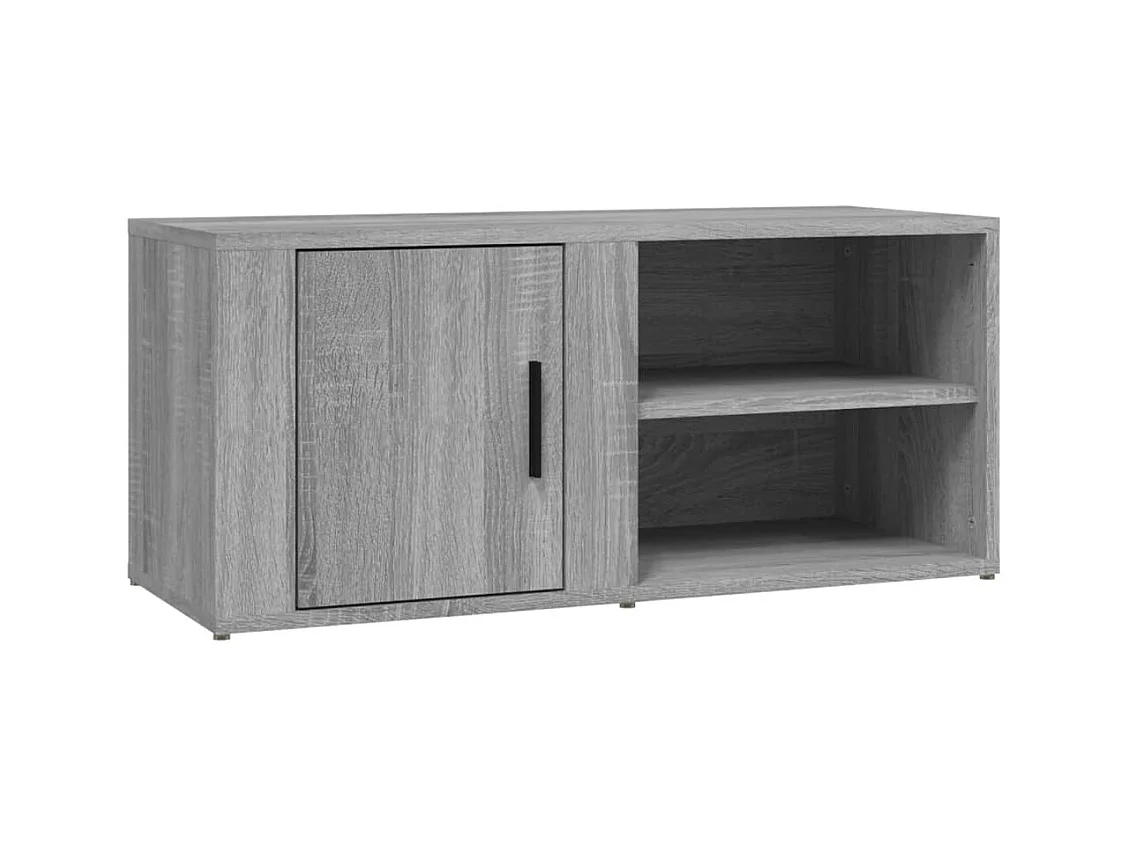 Arnaldo  Meuble TV Sonoma gris 80x31,5x36 cm Bois d'ingénierie