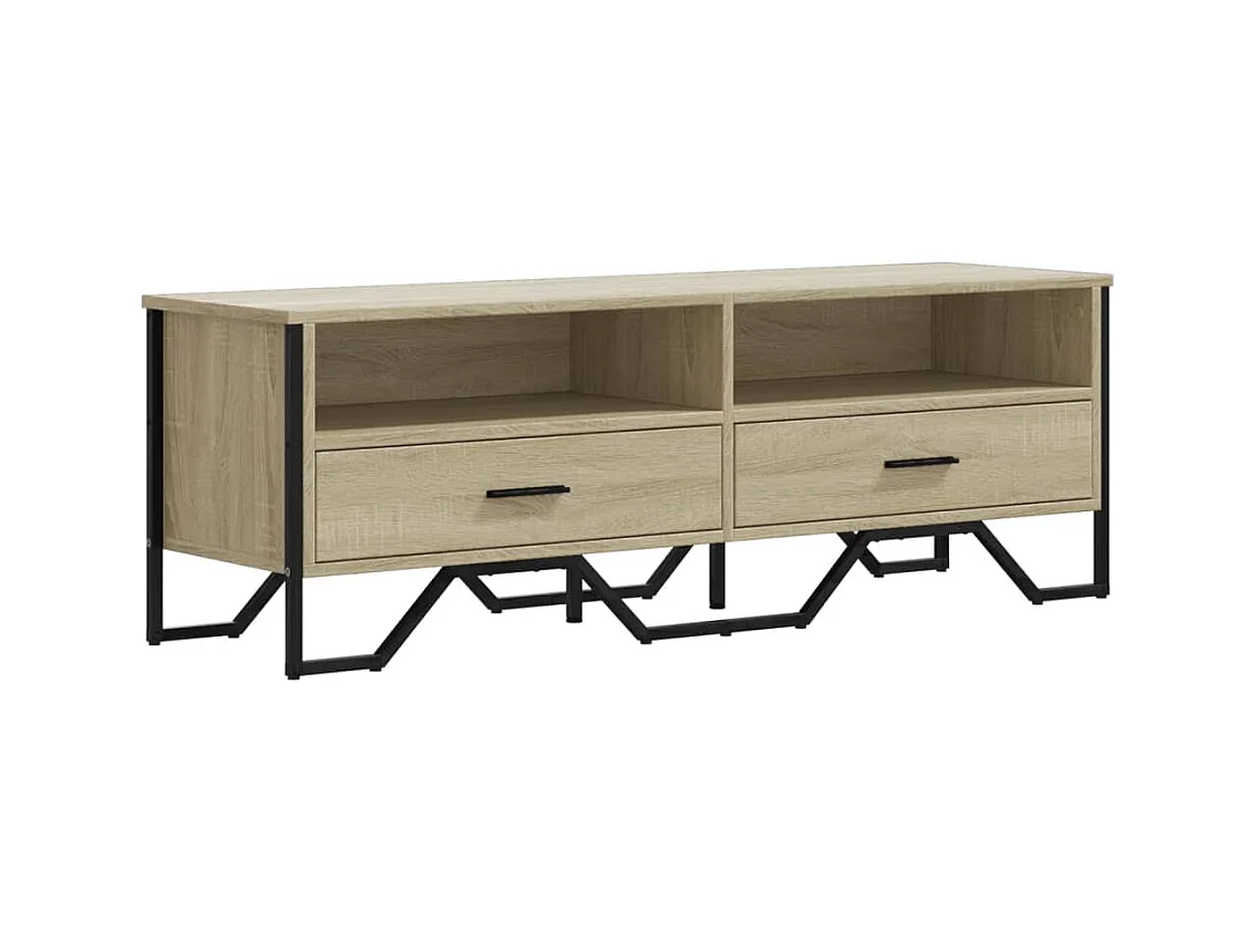 Henri-Jean  Meuble TV chêne sonoma 122x34x41 cm bois d'ingénierie