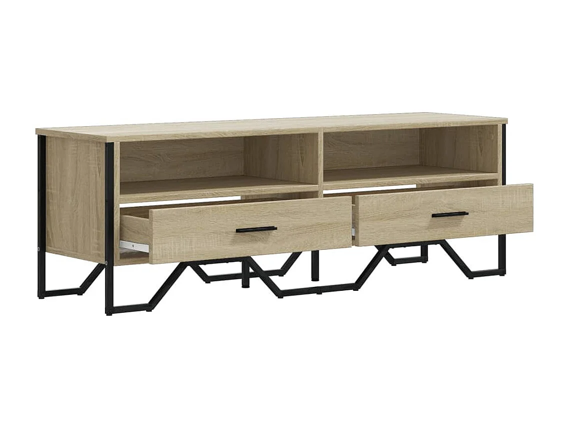 Henri-Jean  Meuble TV chêne sonoma 122x34x41 cm bois d'ingénierie