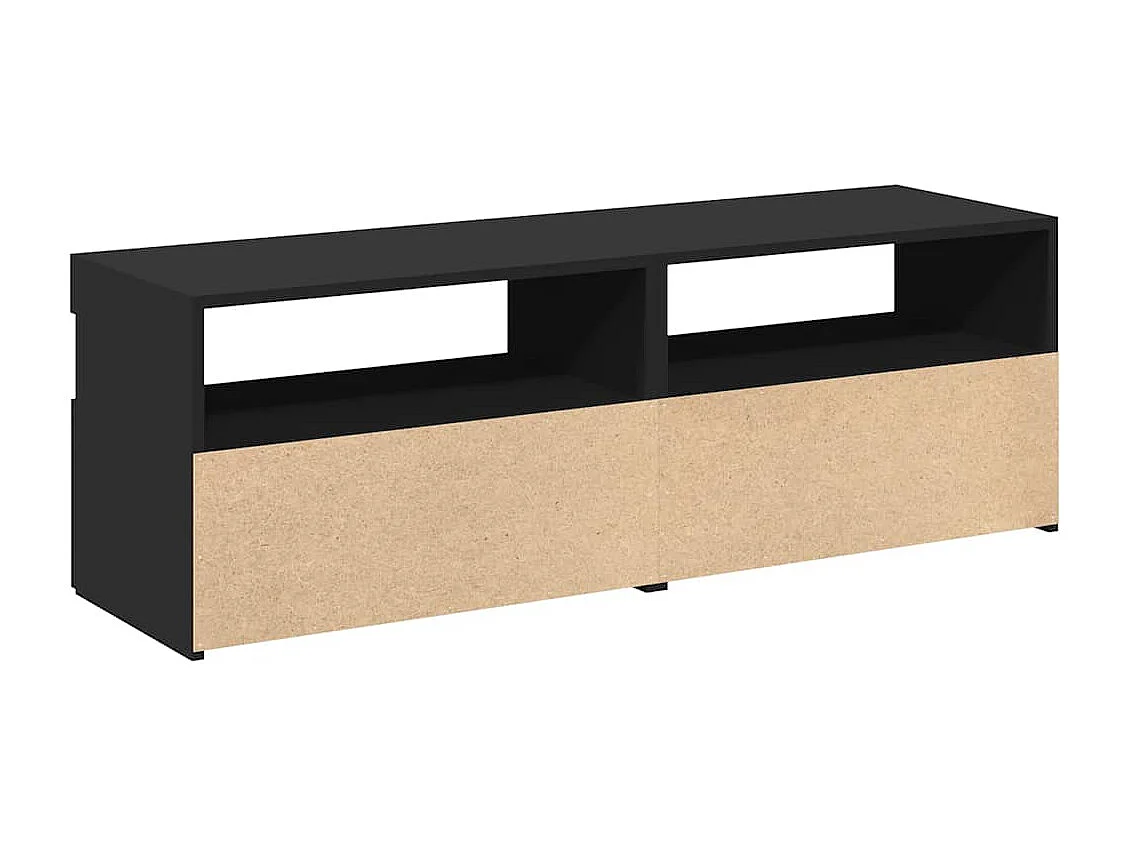 Ilion  Meubles TV avec lumières LED 2 pcs Noir 60x35x40 cm