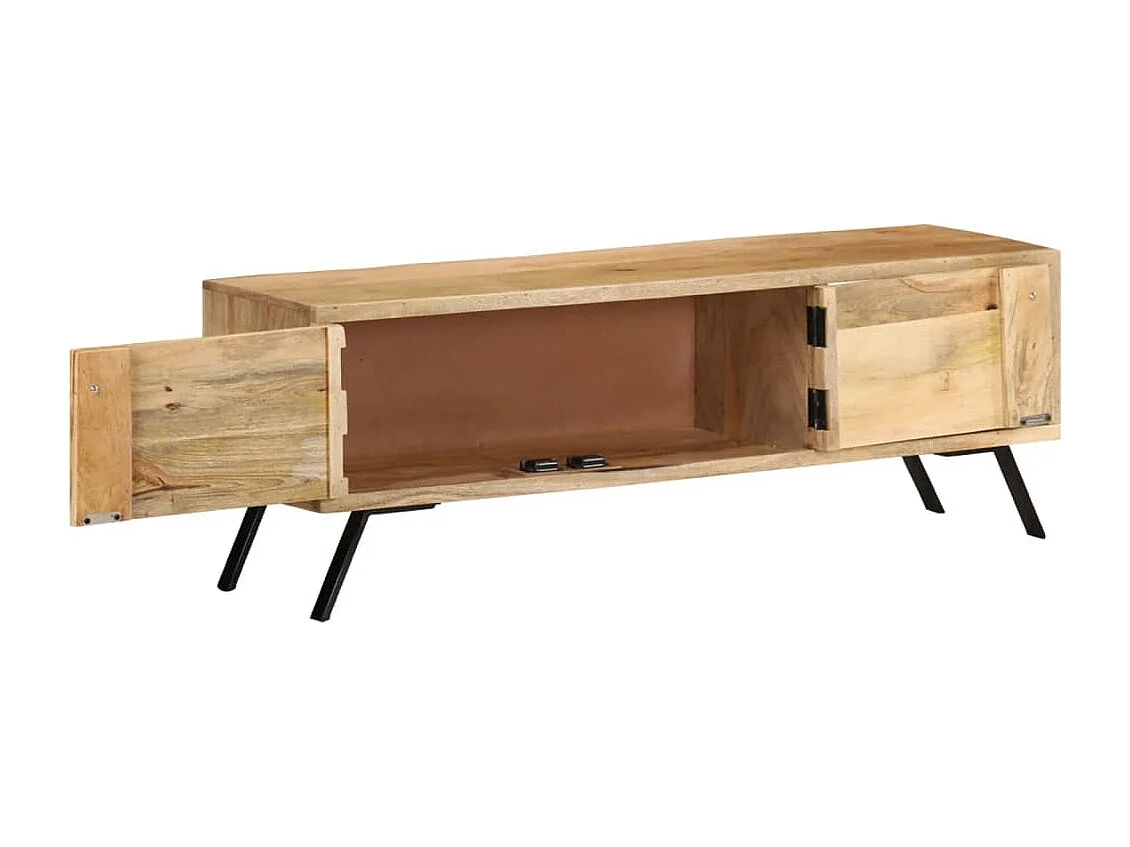 Garden Furniture -  Meuble TV 110x30x40 cm Bois massif de manguier