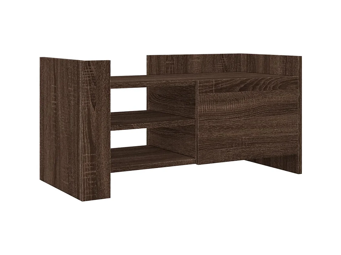 Nando  Meuble TV chêne marron 80x35x40 cm bois d'ingénierie