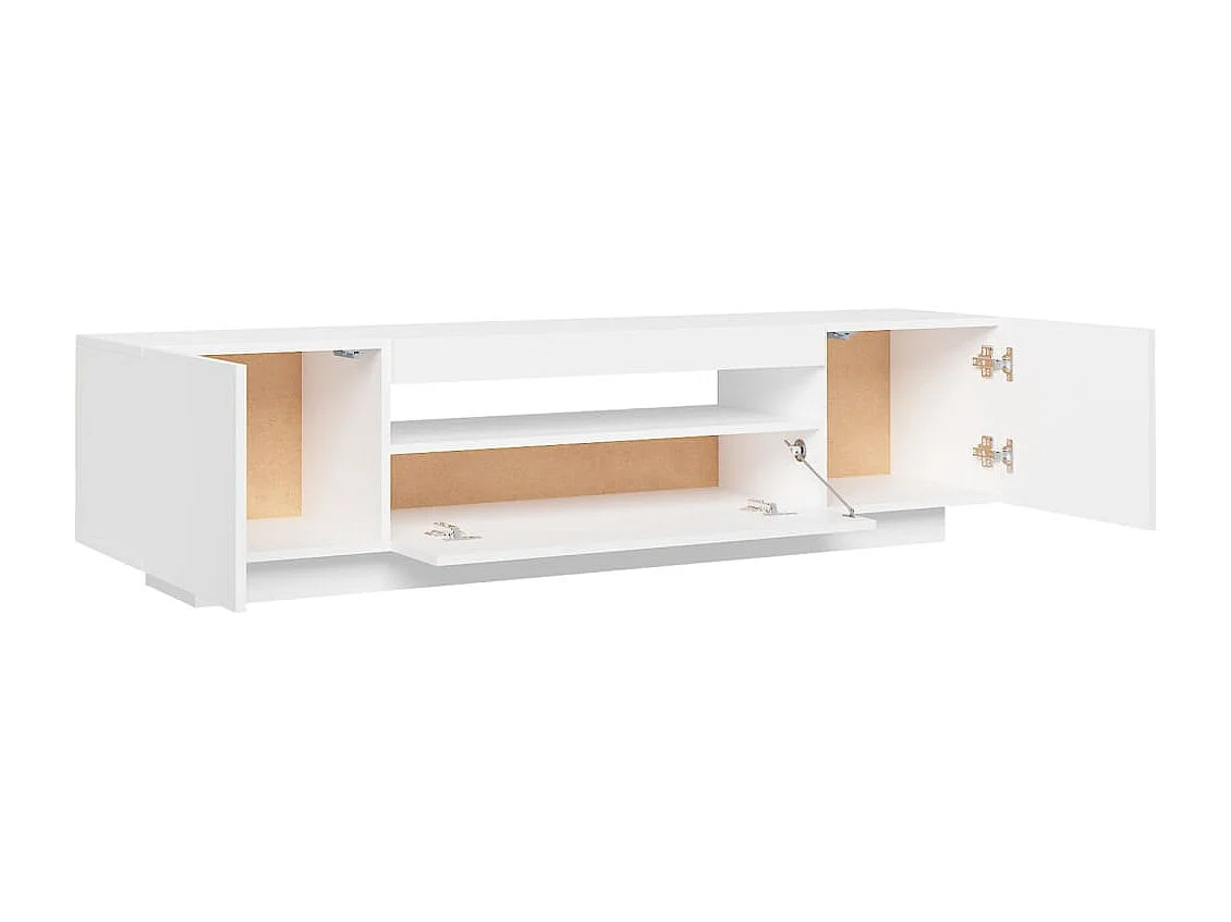 Crescent City  Meuble TV avec lumières LED blanc 160x35x40 cm