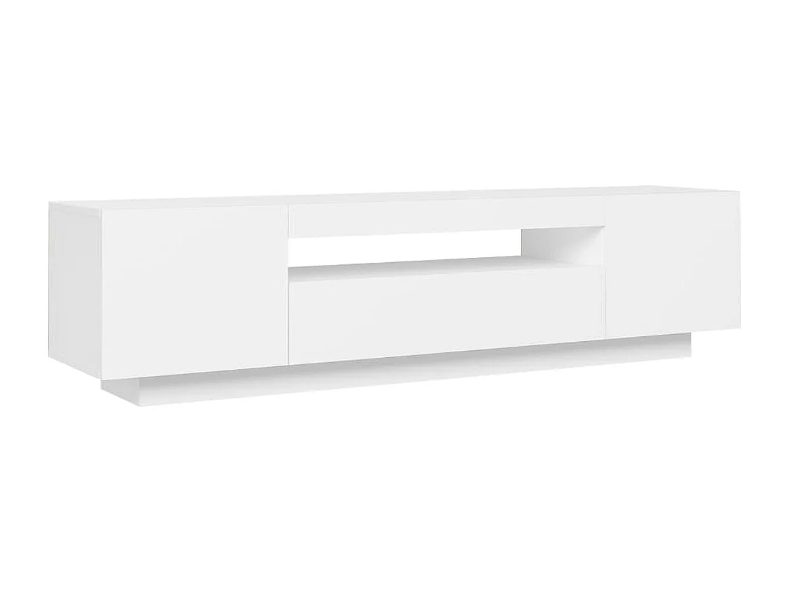 Crescent City  Meuble TV avec lumières LED blanc 160x35x40 cm