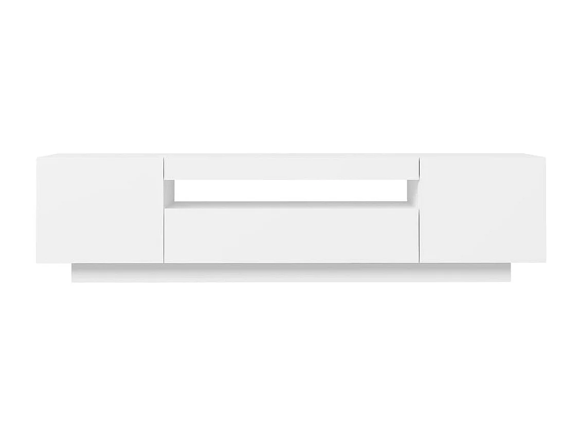 Crescent City  Meuble TV avec lumières LED blanc 160x35x40 cm
