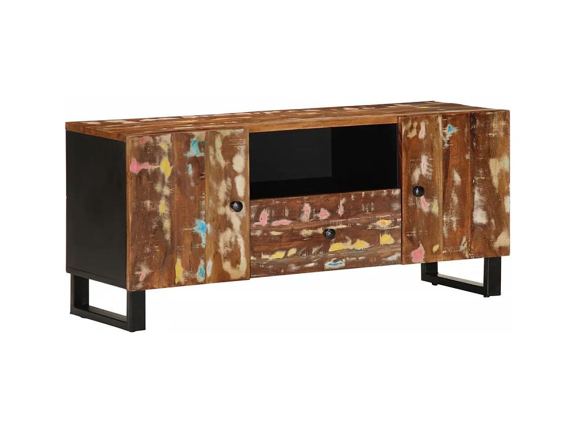 Invar  Tv-meubel 105x33,5x46 cm massief hout gerecycled bewerkt hout