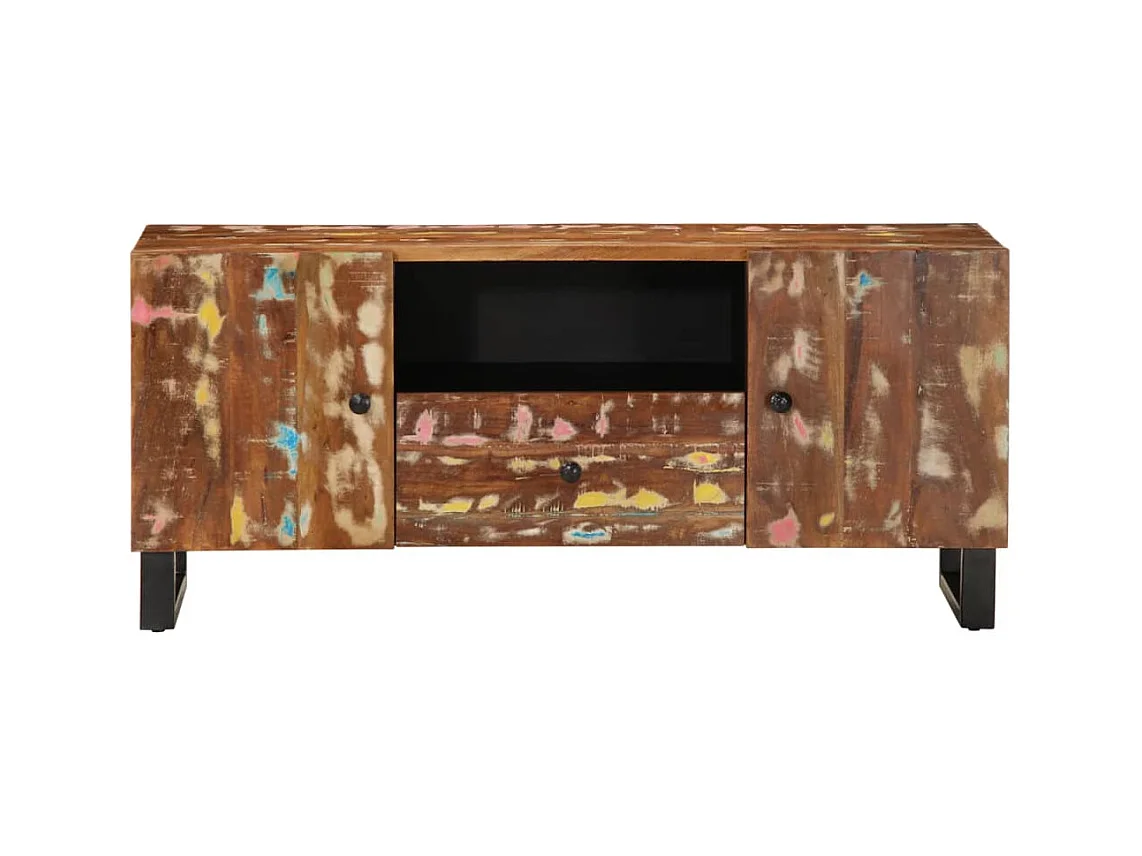 Invar  Tv-meubel 105x33,5x46 cm massief hout gerecycled bewerkt hout