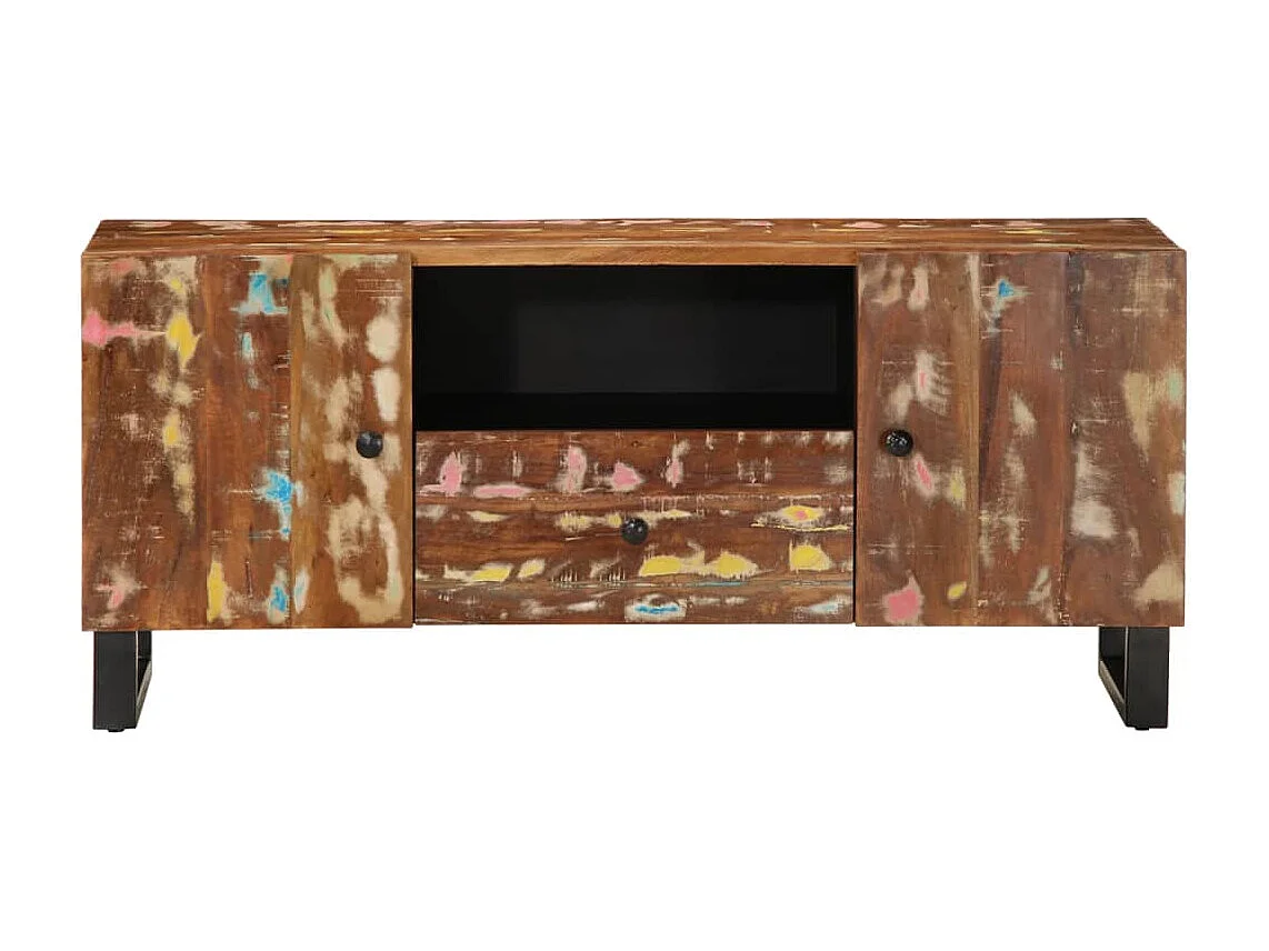 Invar  Meuble TV 105x33,5x46 cm bois de récupération et d'ingénierie