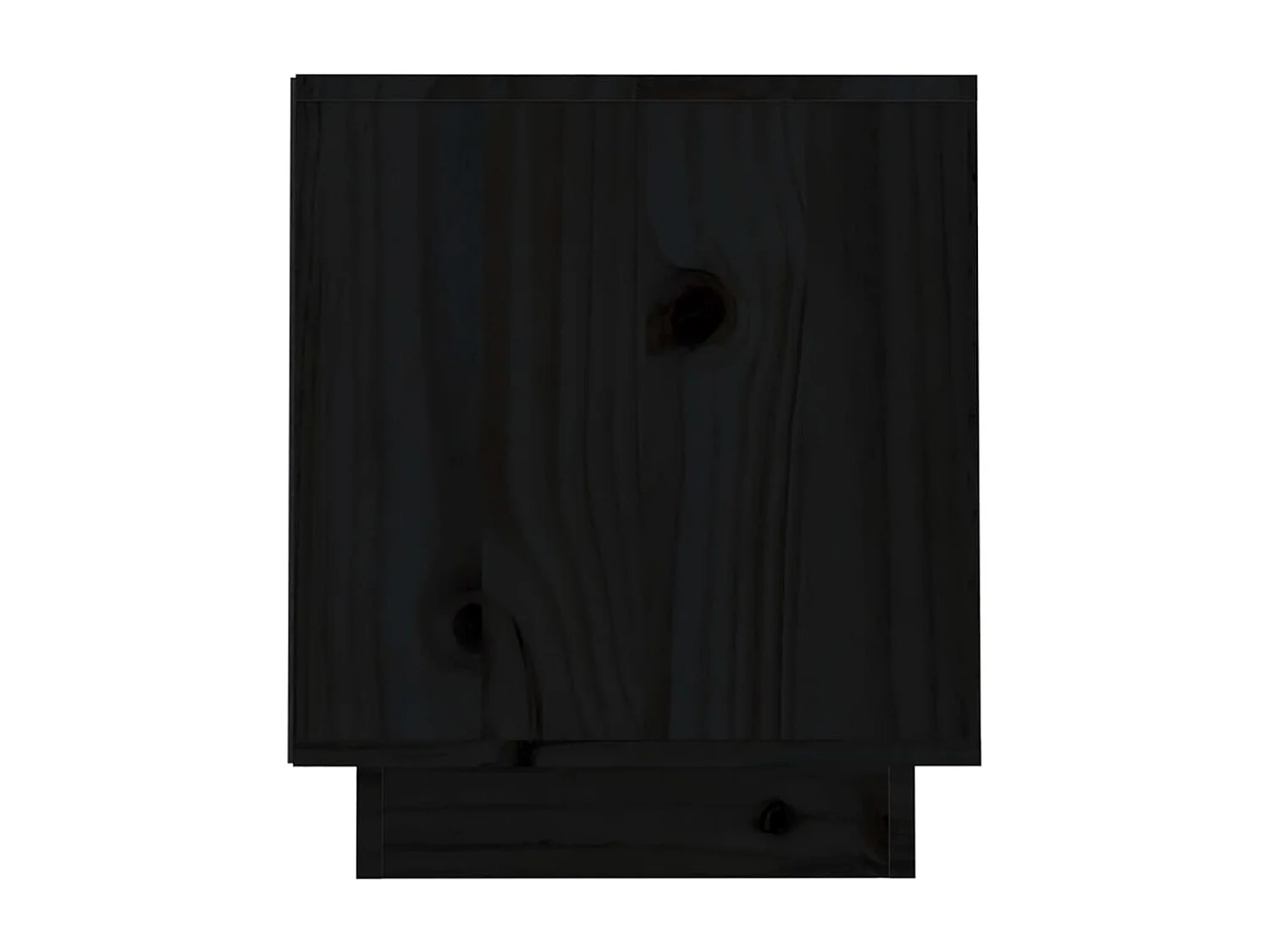 Patricia María  Meuble TV Noir 70x34x40 cm Bois de pin massif