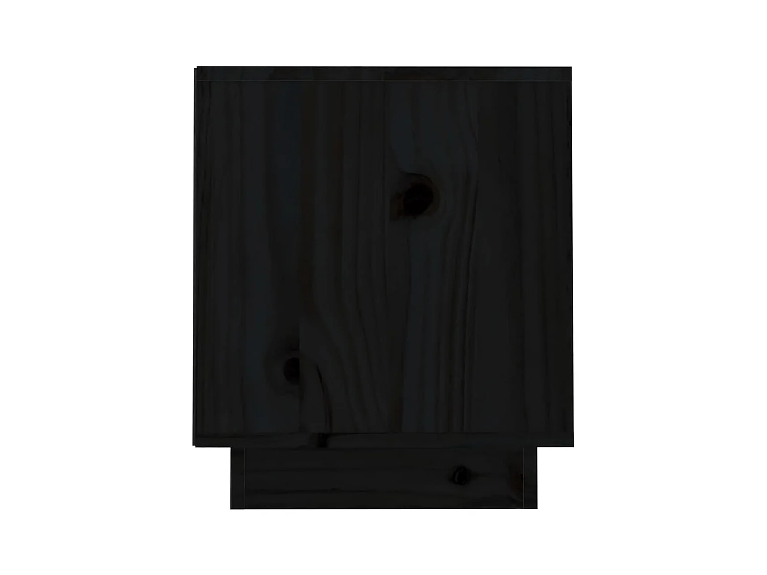 Patricia María  Mueble de TV de madera maciza de pino negro 70x34x40 cm