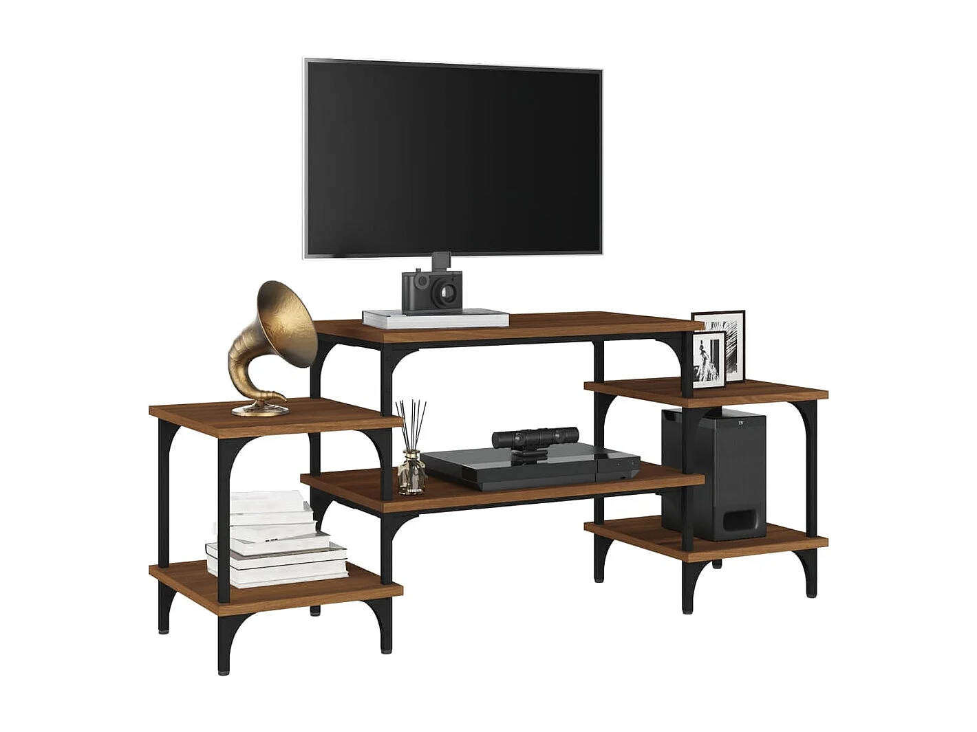 Rebecq  Meuble TV Chêne marron 117x35x52 cm Bois d'ingénierie