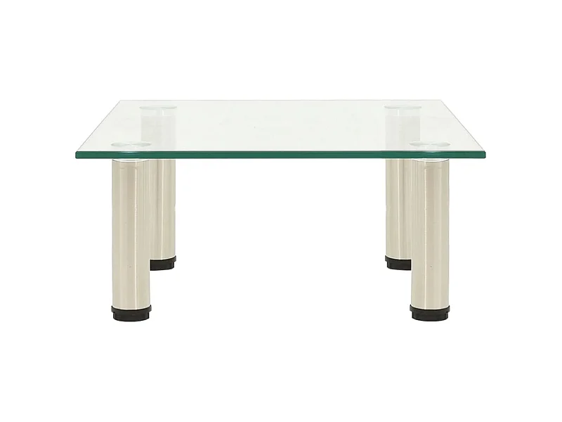 Élie  Meuble TV Transparent 40x35x17 cm Verre trempé