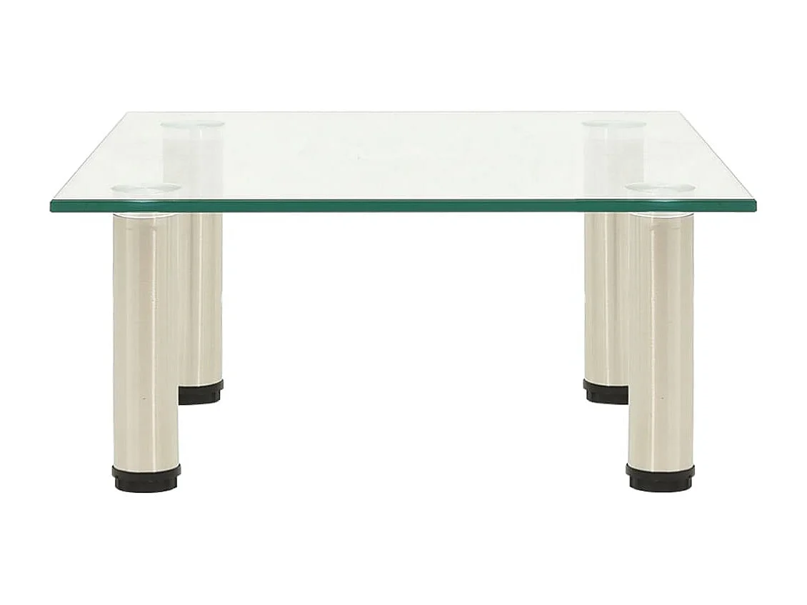 Élie  Meuble TV Transparent 40x35x17 cm Verre trempé