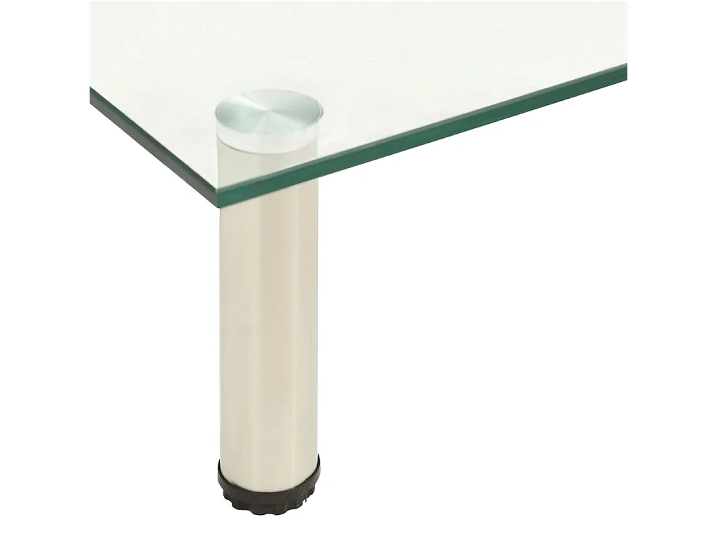 Élie  Meuble TV Transparent 40x35x17 cm Verre trempé