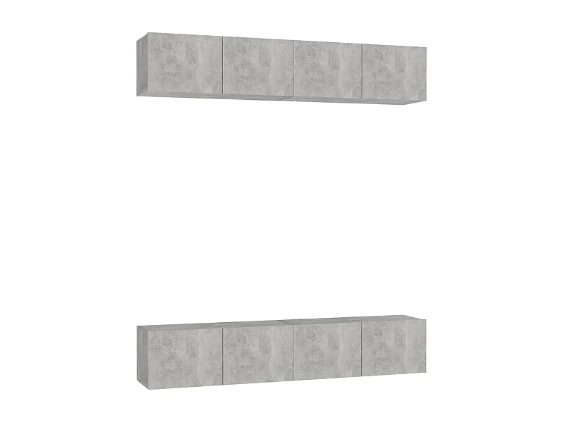 Sultan  Tv-meubelen 4 st 80x30x30 cm bewerkt hout betongrijs