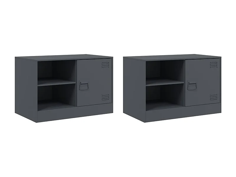 Borrego Springs  Meubles TV 2 pcs anthracite 67x39x44 cm acier