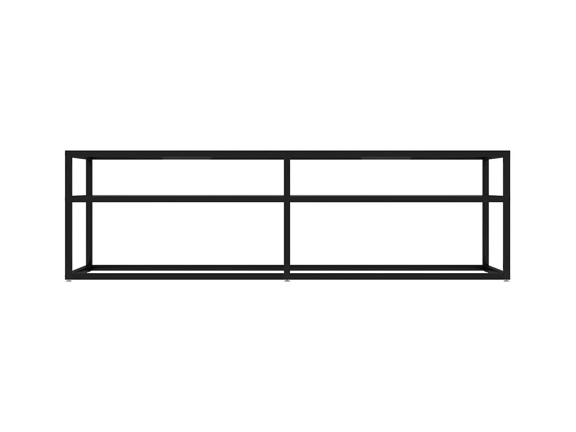Ballypatrick  Meuble TV Transparent 140x40x40,5 cm Verre trempé