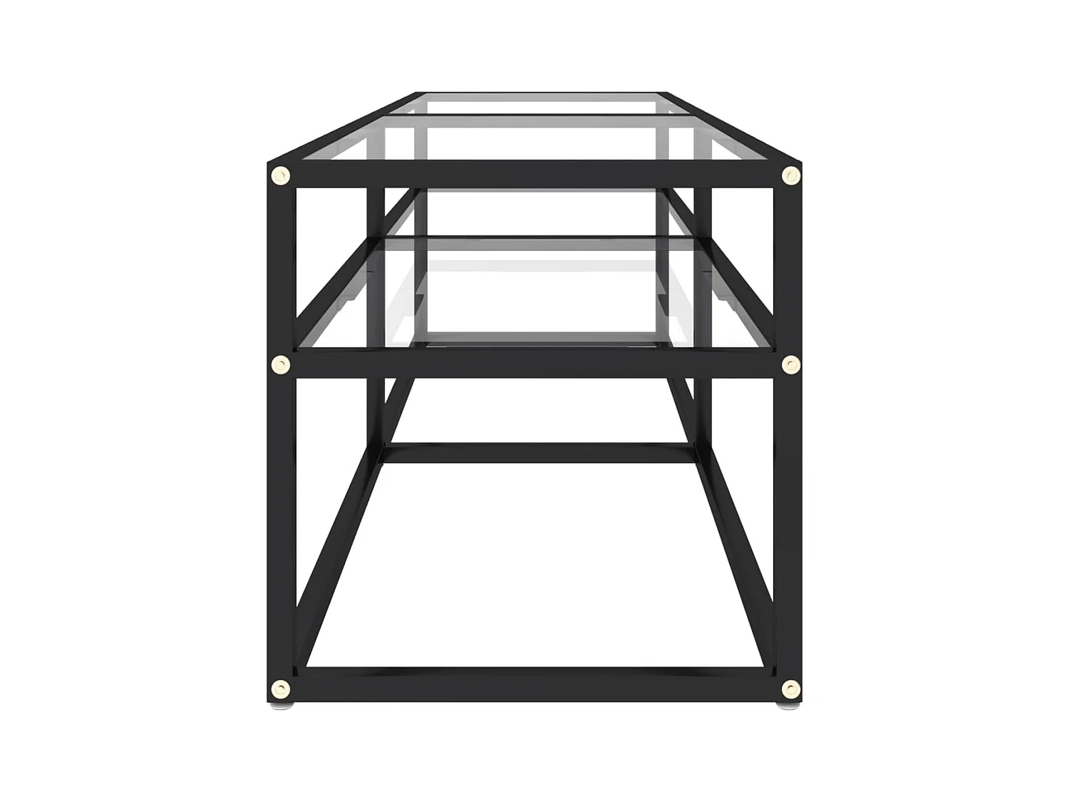 Ballypatrick  Meuble TV Transparent 140x40x40,5 cm Verre trempé