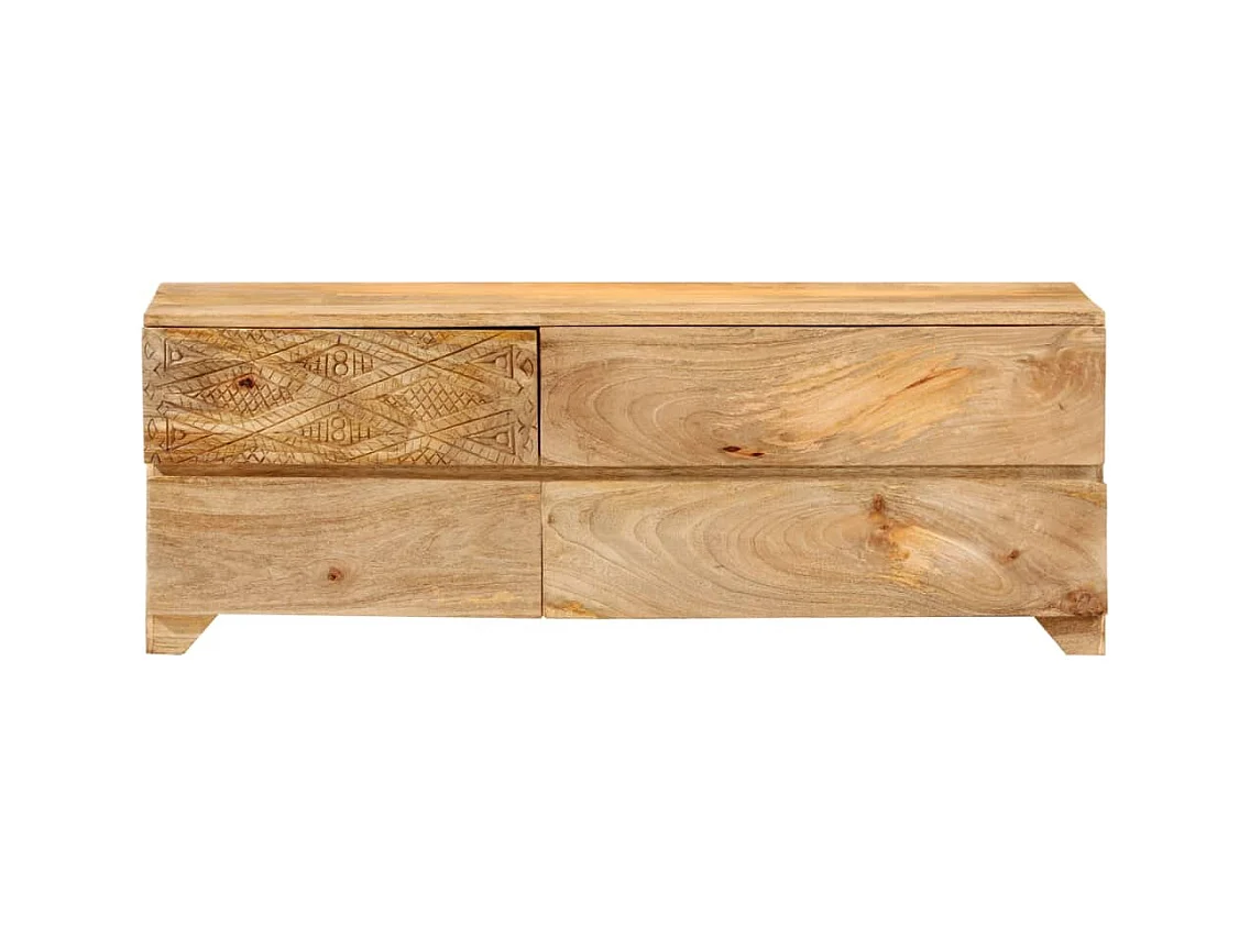 Garden Furniture -  Meuble TV Bois de manguier solide 110x30x40 cm