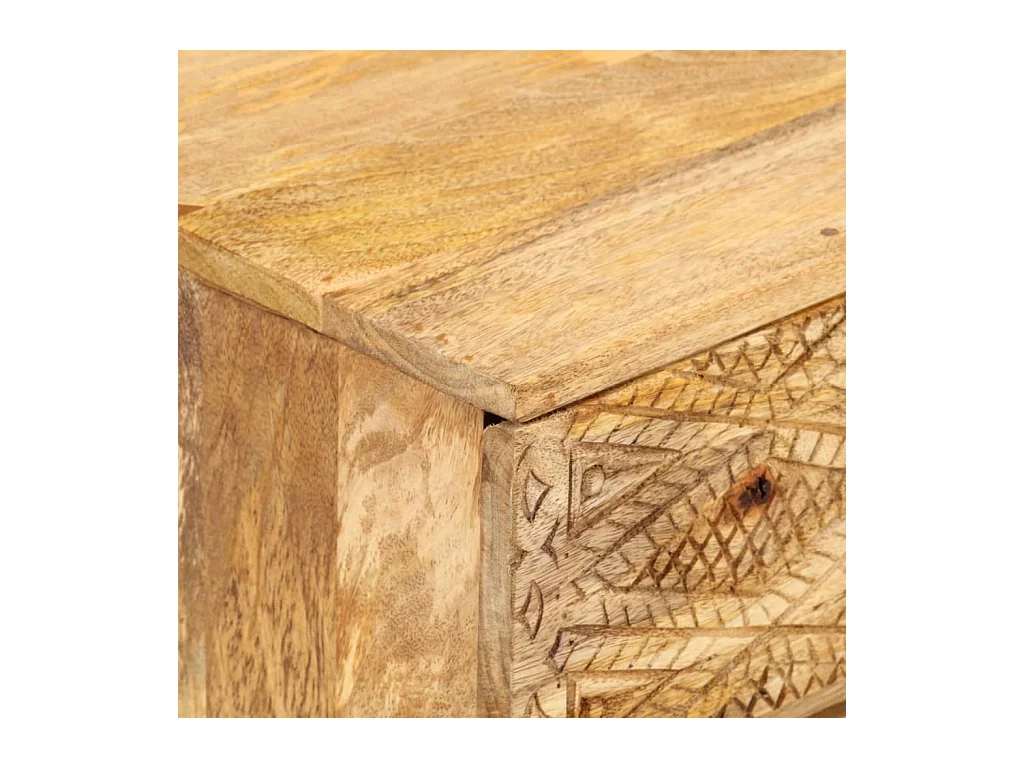 Garden Furniture -  Meuble TV Bois de manguier solide 110x30x40 cm