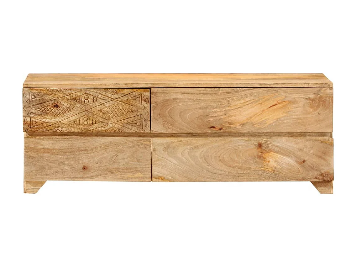 Garden Furniture -  Meuble TV Bois de manguier solide 110x30x40 cm