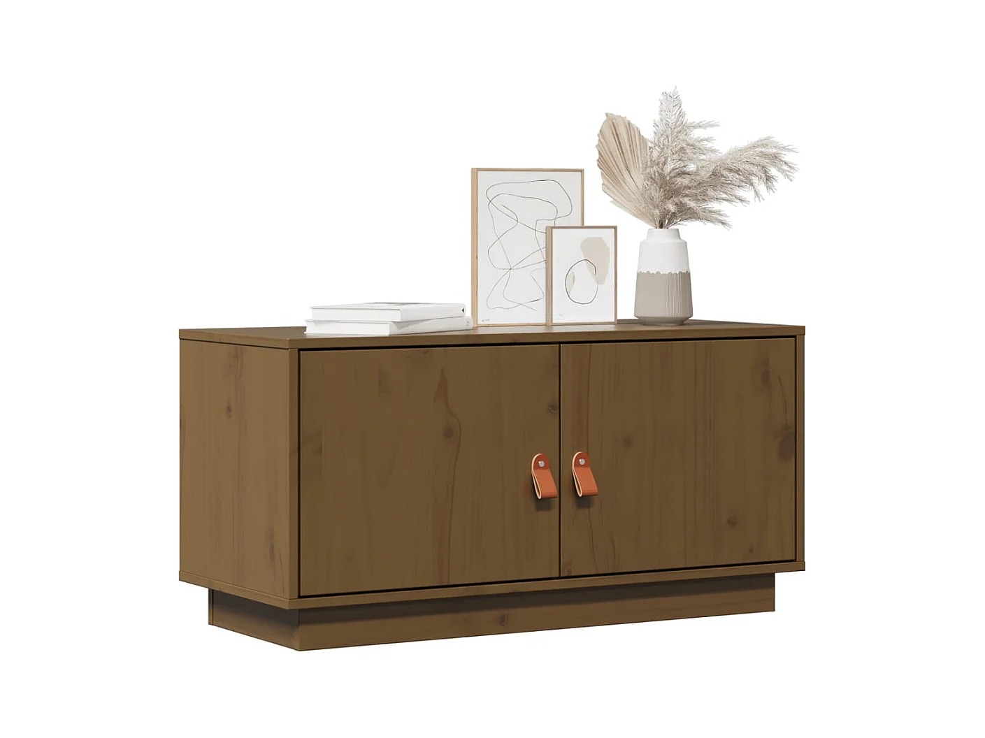 Maarianhamina  Meuble TV Marron miel 80x34x40 cm Bois de pin massif