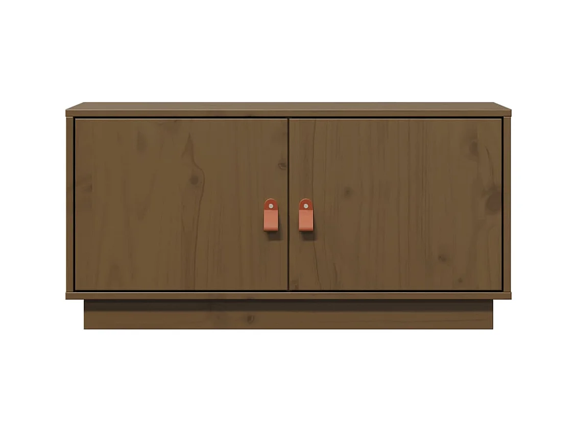 Maarianhamina  Meuble TV Marron miel 80x34x40 cm Bois de pin massif