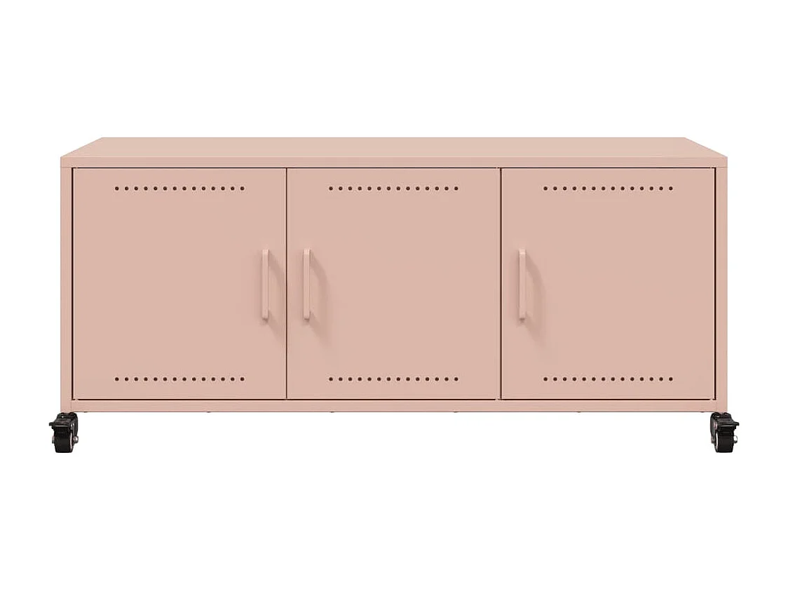 Tours  Tv-meubel 100,5x39x43,5 cm staal roze