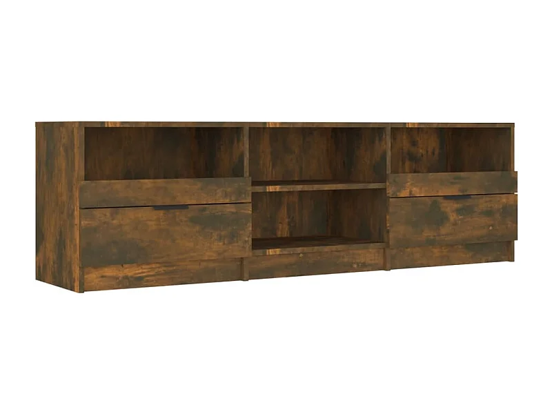 Stacy  Meuble TV Chêne fumé 150x33,5x45 cm Bois d'ingénierie