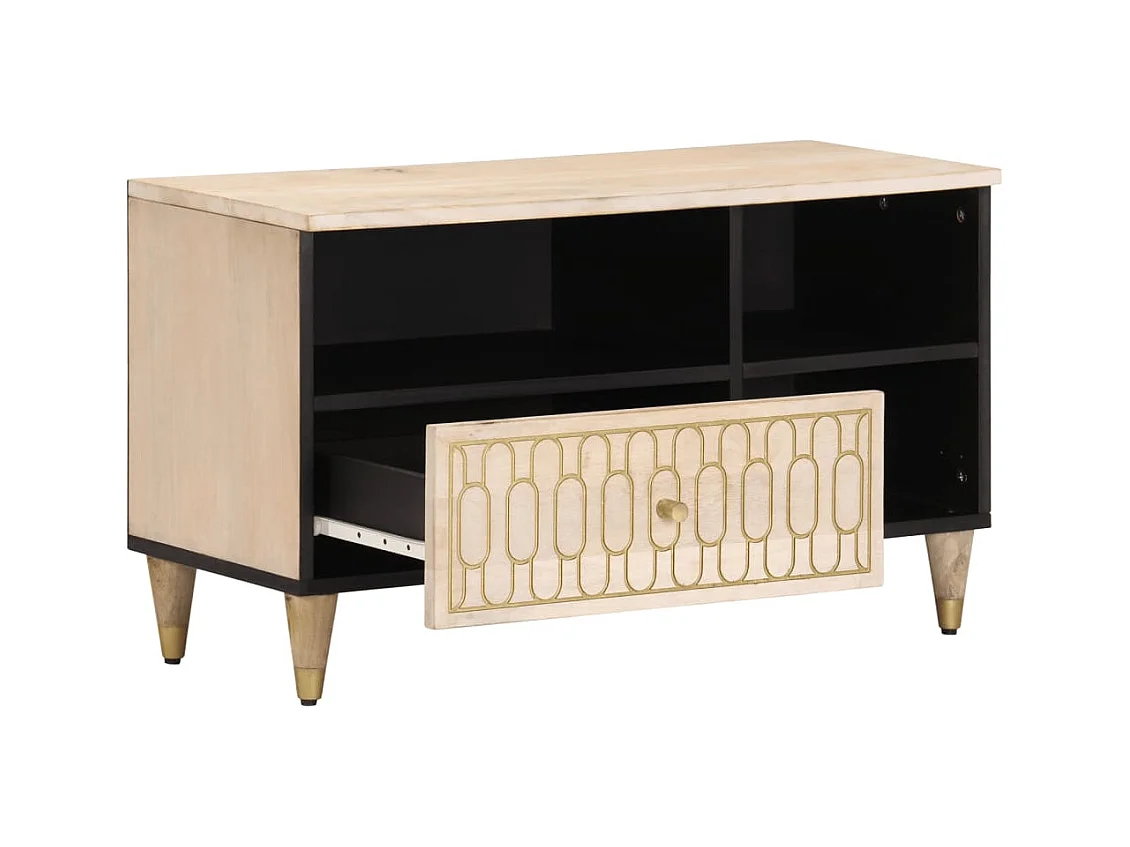 Garden Furniture -  Meuble TV 80x33x46 cm bois massif de manguier