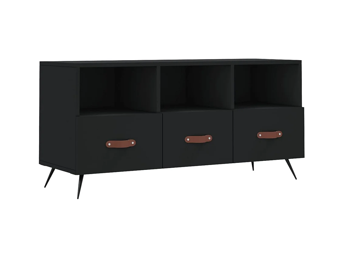 Qandrel  Tv-meubel 102x36x50 cm bewerkt hout zwart