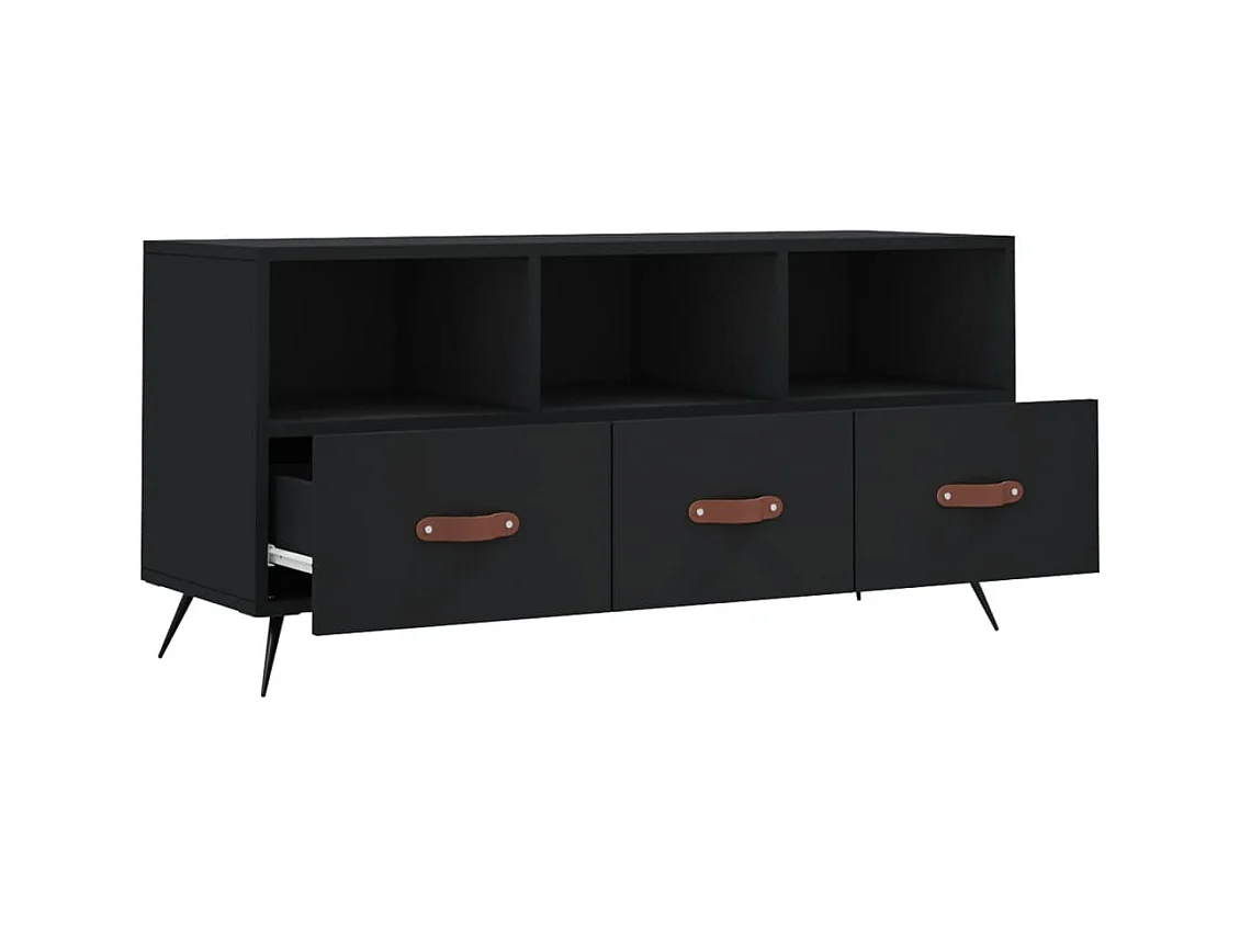 Qandrel  Tv-meubel 102x36x50 cm bewerkt hout zwart