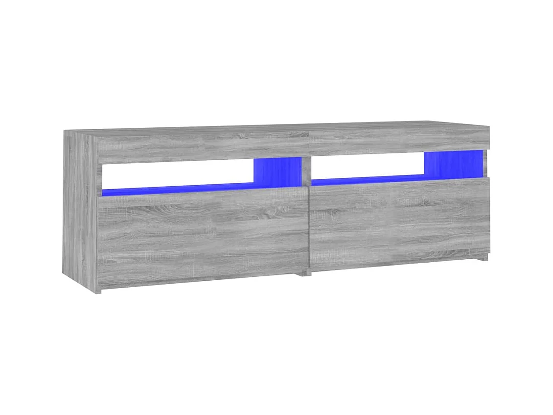 Ilion  Meuble TV avec lumières LED sonoma gris 120x35x40 cm