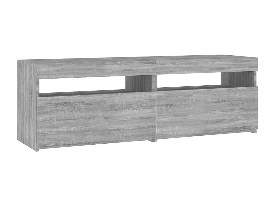 Ilion  Meuble TV avec lumières LED sonoma gris 120x35x40 cm