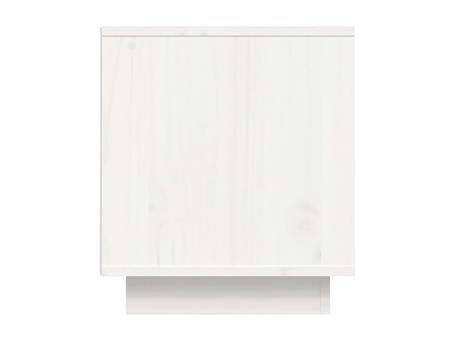Anne-Suzanne  Meuble TV Blanc 80x35x40,5 cm Bois de pin massif