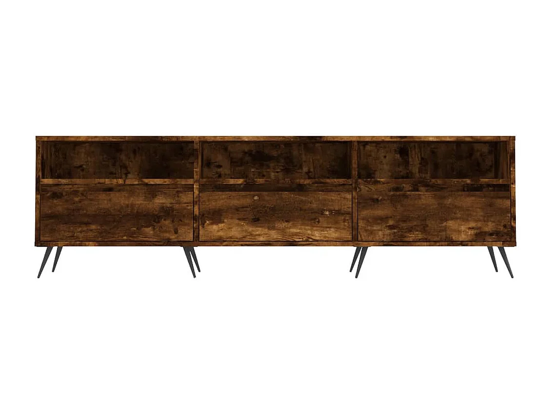 Joël  Meuble TV chêne fumé 150x30x44,5 cm bois d'ingénierie