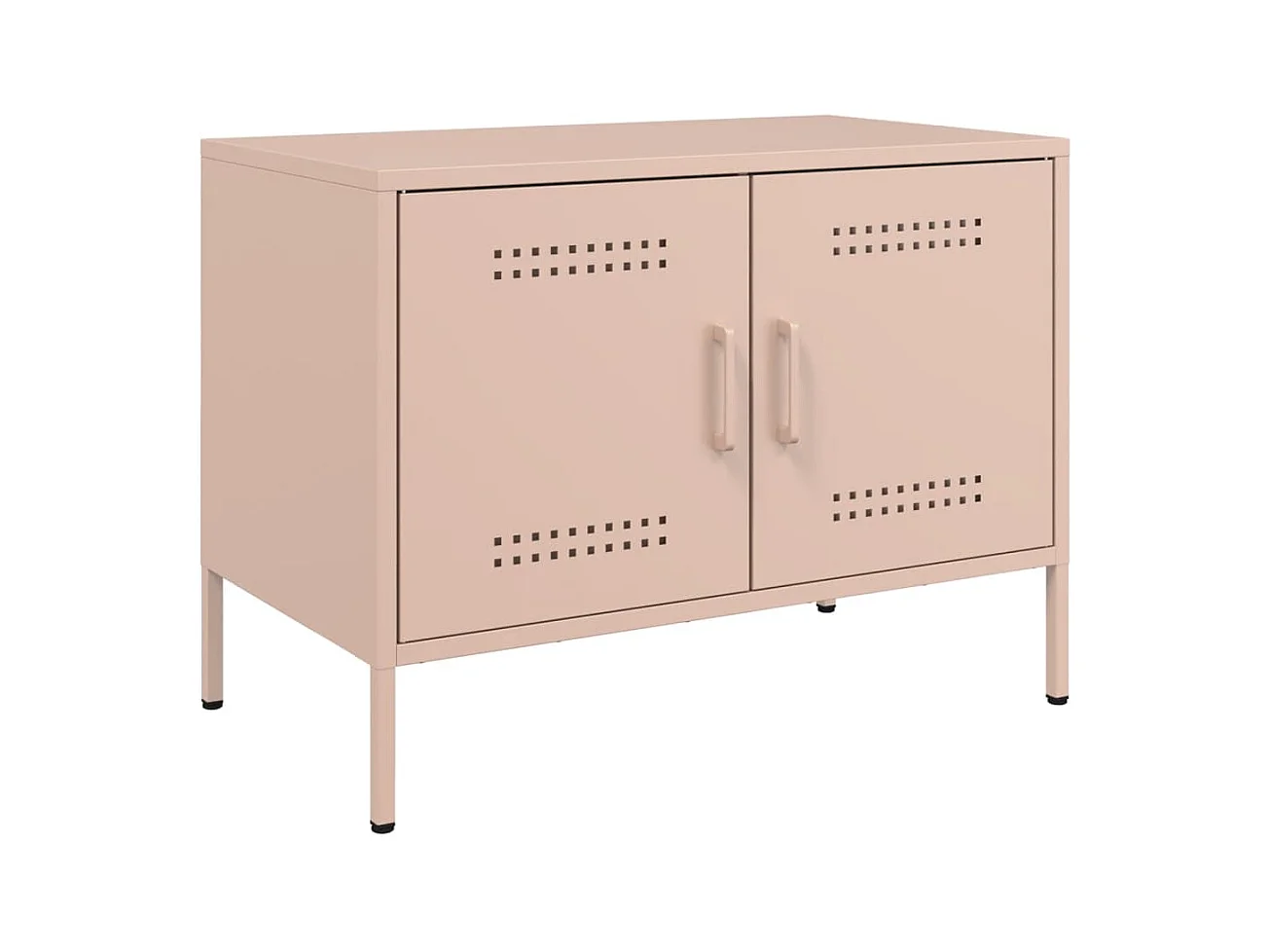 Raena  Meuble TV rose 68x39x50,5 cm acier