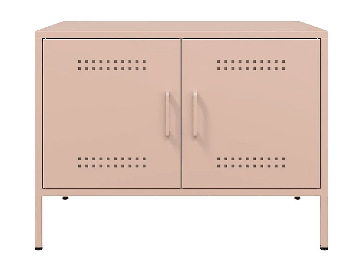 Raena  Meuble TV rose 68x39x50,5 cm acier