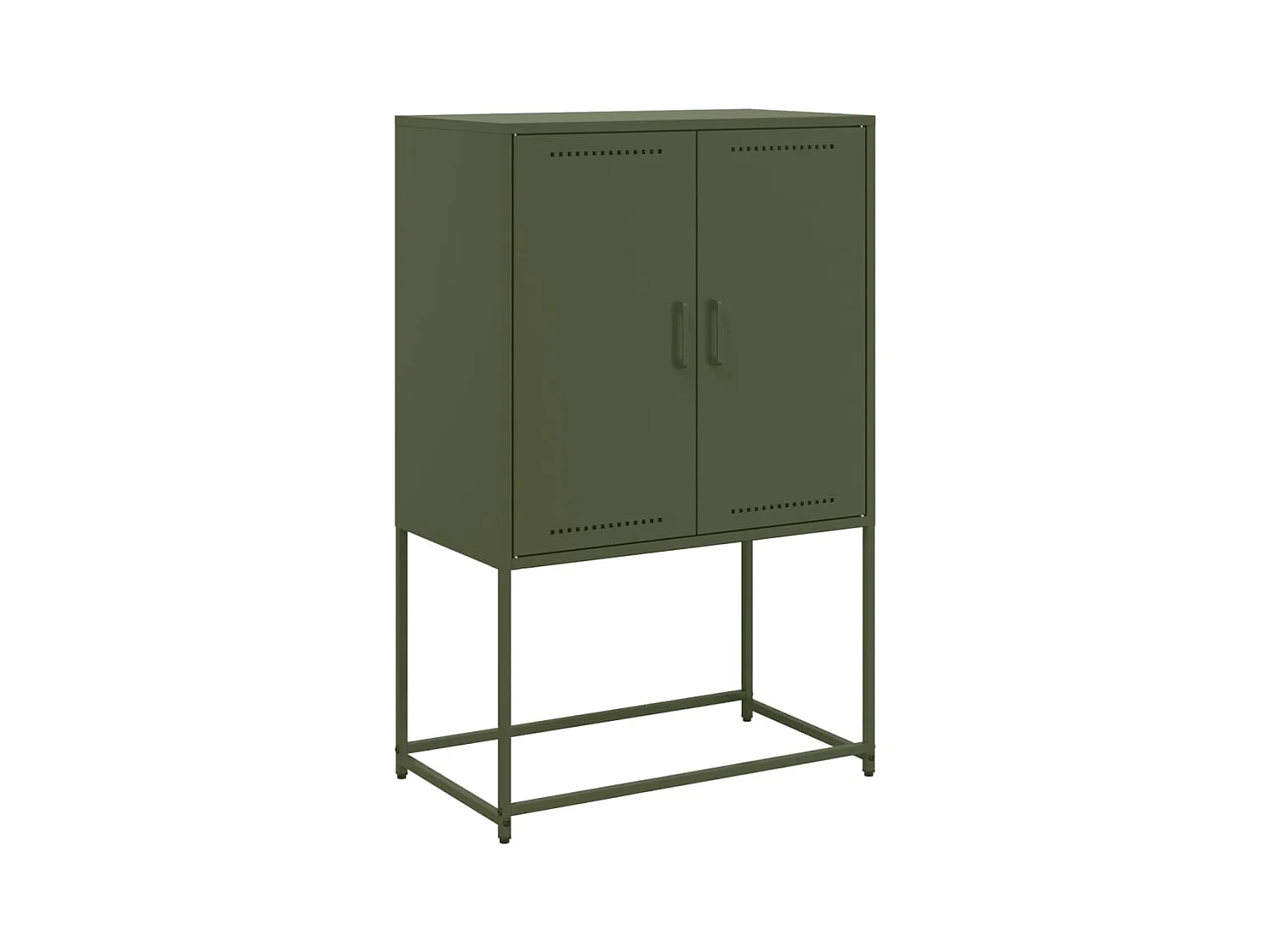 Hampden  Meuble TV vert olive 68x39x60,5 cm acier