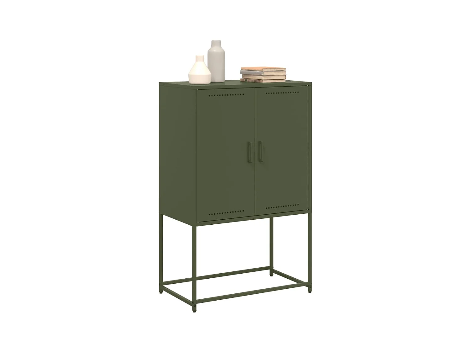 Hampden  Meuble TV vert olive 68x39x60,5 cm acier