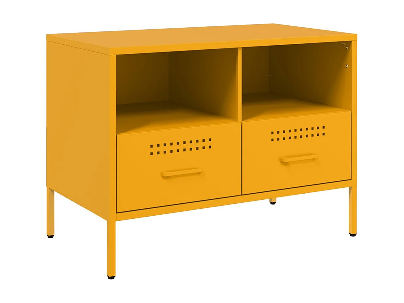 Dundrum  Mueble para TV acero amarillo mostaza 68x39x50,5 cm
